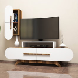 Hanah Home Mueble para TV Rose S - Walnut, White